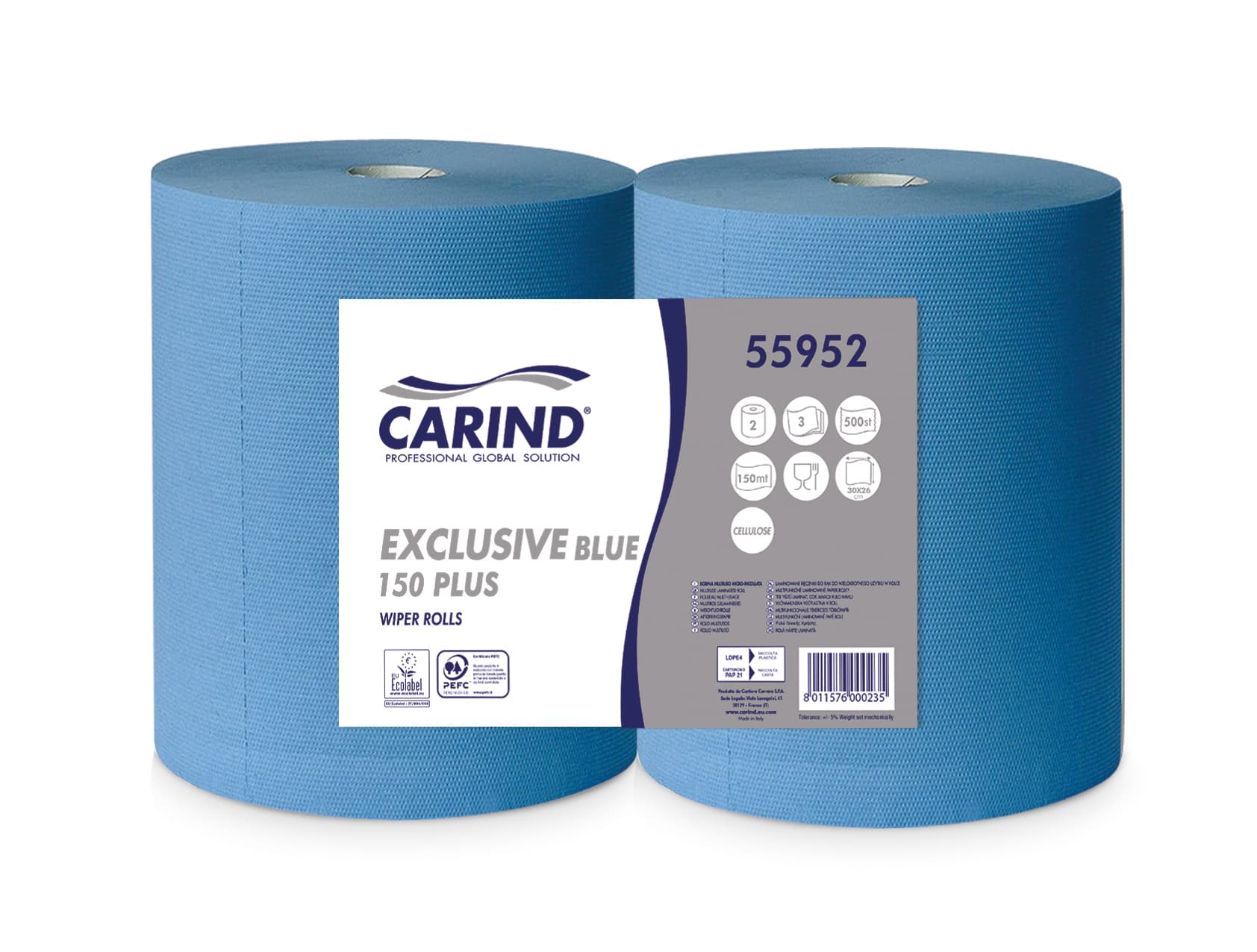 Bobine in carta 3 veli colore blu