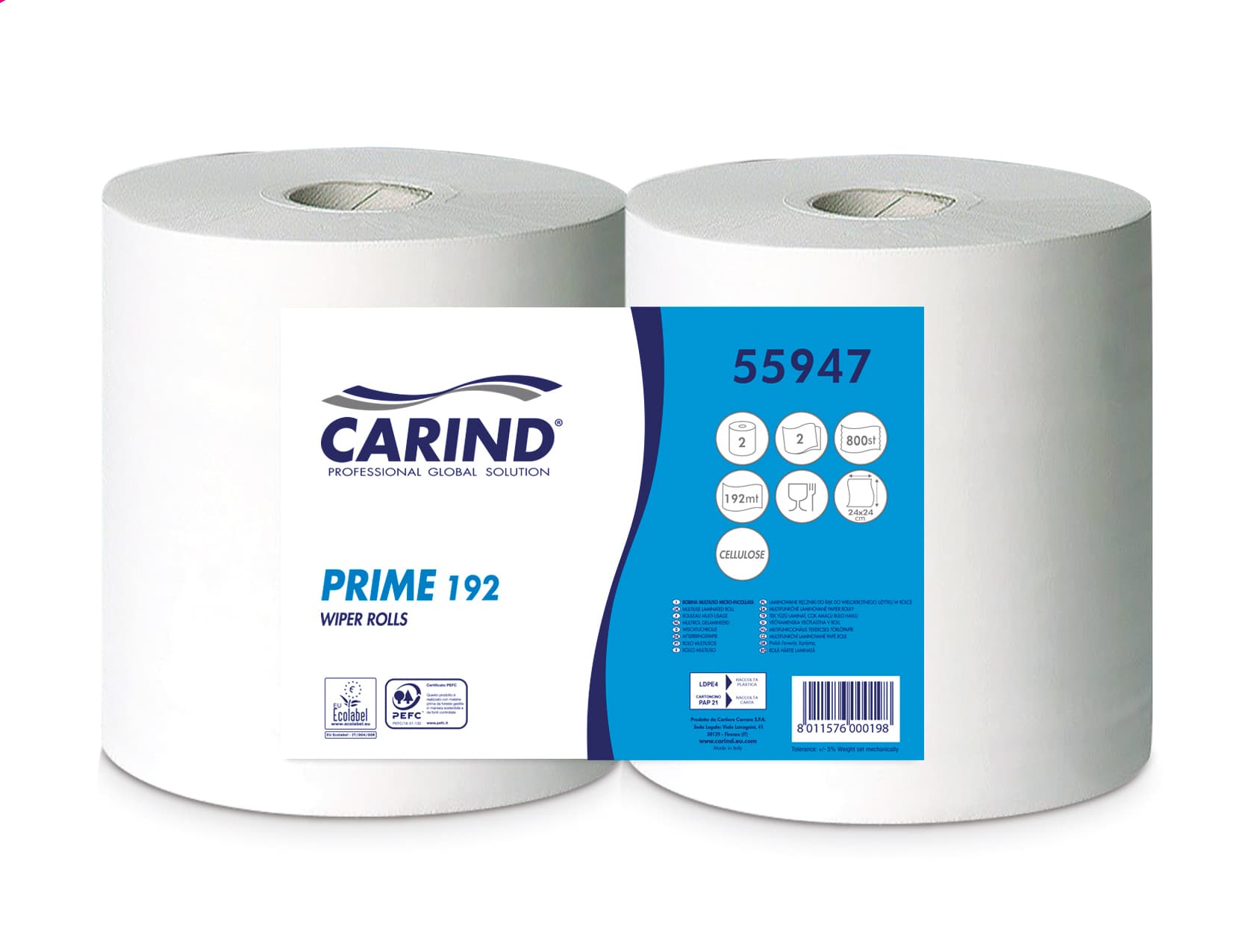 Bobine in carta 2 veli 800 strappi