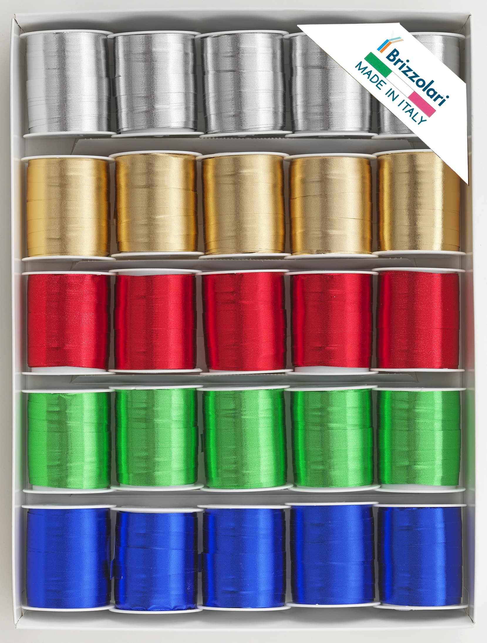 Nastri decorativi  in tinte metallizzate  per legatura e confezionamento