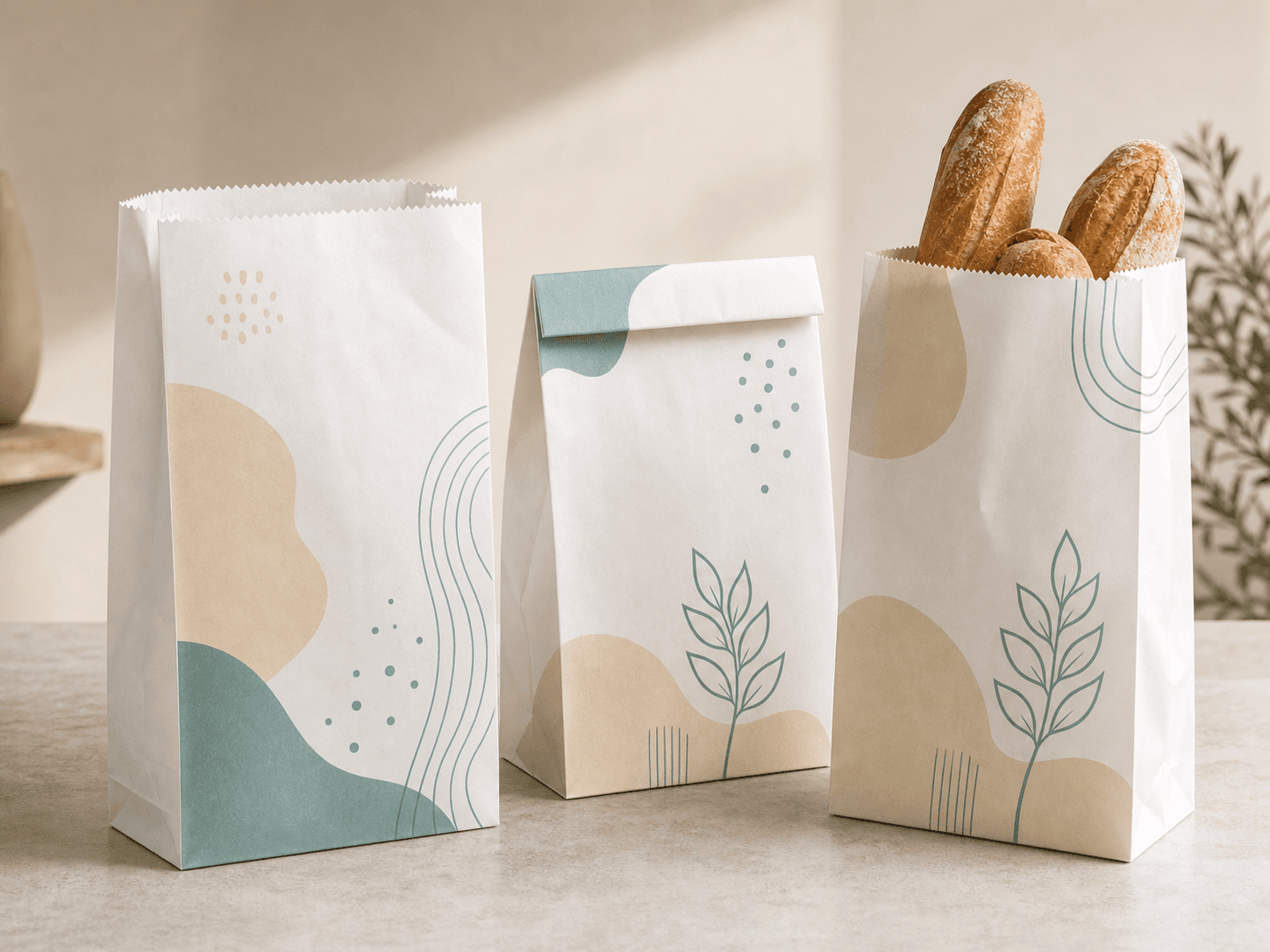 Sacchetti di carta per il pane prodotti internamente
