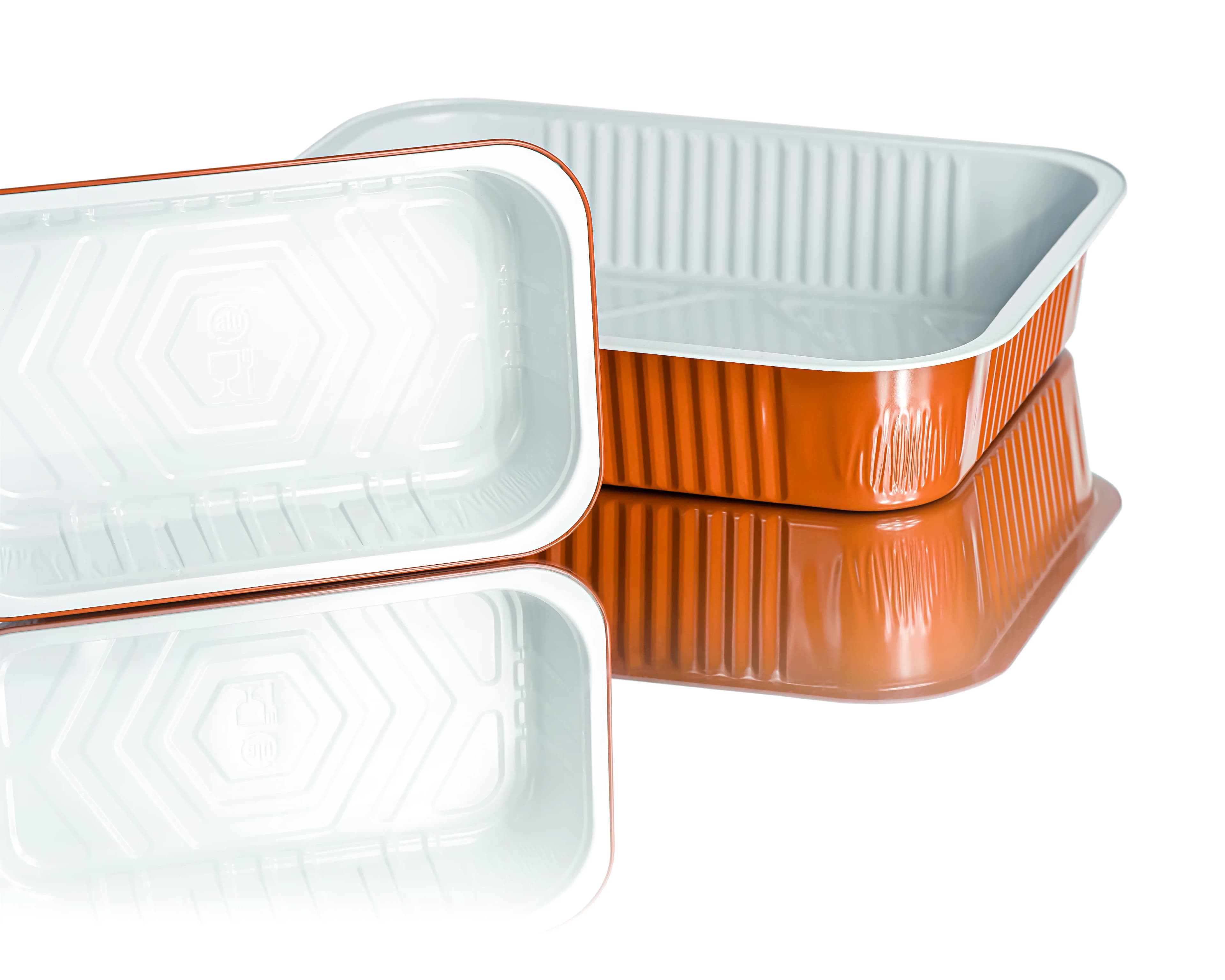 Vaschette alluminio laccate bianco rame